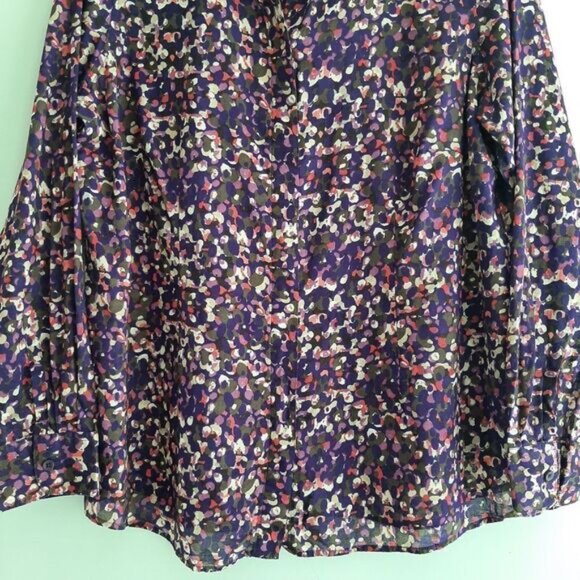 COLDWATER CREEK 100% Cotton Button Down Shirt Top Abstract Pattern Sz 16 - Picture 4 of 11